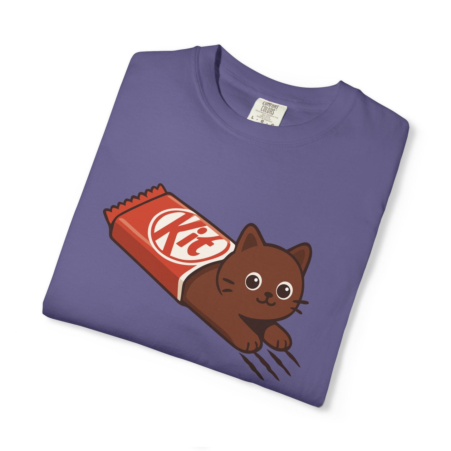 T-Shirt: KitCat Chocolate – Funny Kitten & Candy Bar Graphic Tee – Cute Cat Meme Shirt