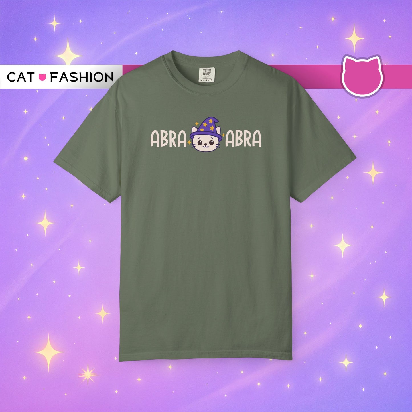 T-Shirt: AbraCatAbra - Funny Wizard Cat Graphic Tee - Magical Unisex Shirt for Cat Lovers, Gamers, Witches & Whimsical Souls