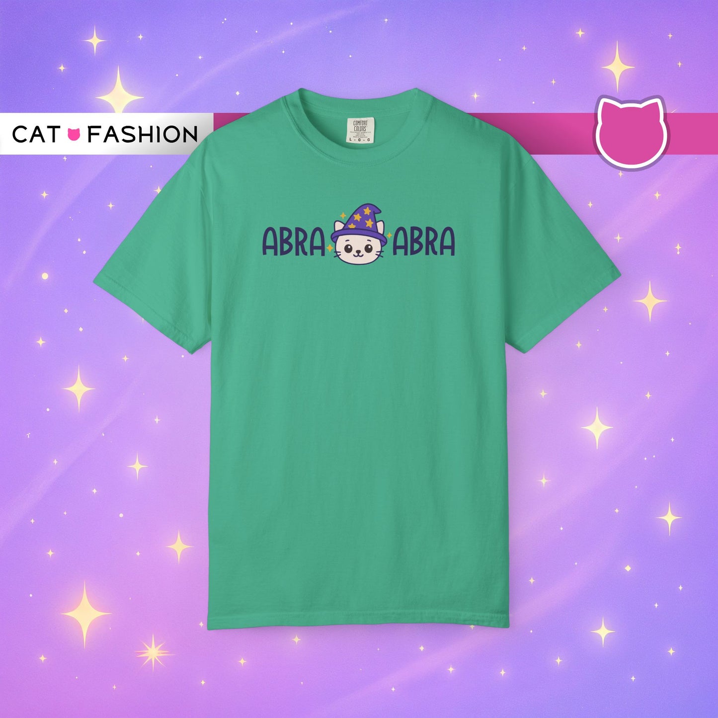 T-Shirt: AbraCatAbra - Funny Wizard Cat Graphic Tee - Magical Unisex Shirt for Cat Lovers, Gamers, Witches & Whimsical Souls