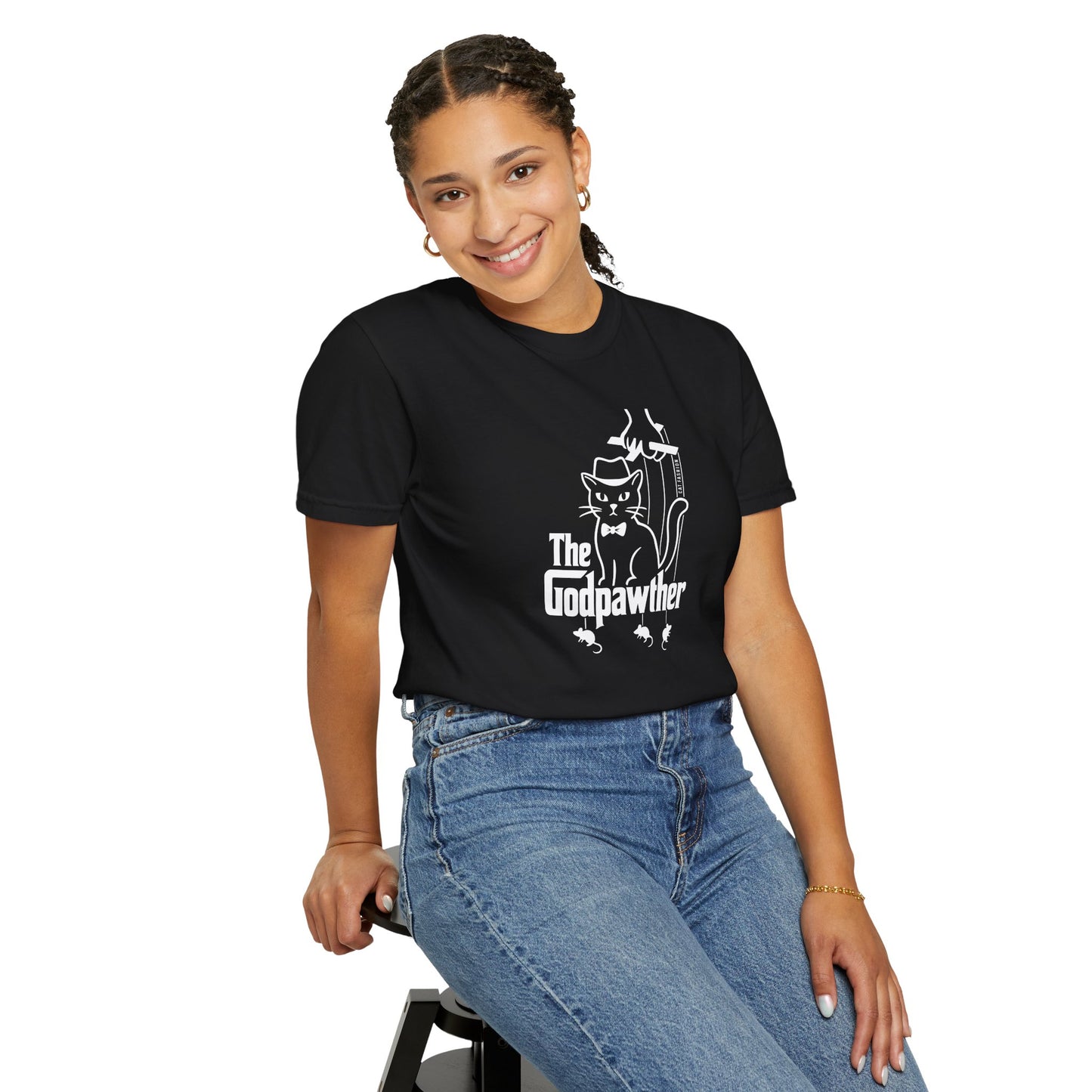 T-Shirt: The Godpawther – Funny Cat Mafia Parody Graphic Tee – Cool Unisex Shirt for Cat Lovers & Movie Fans