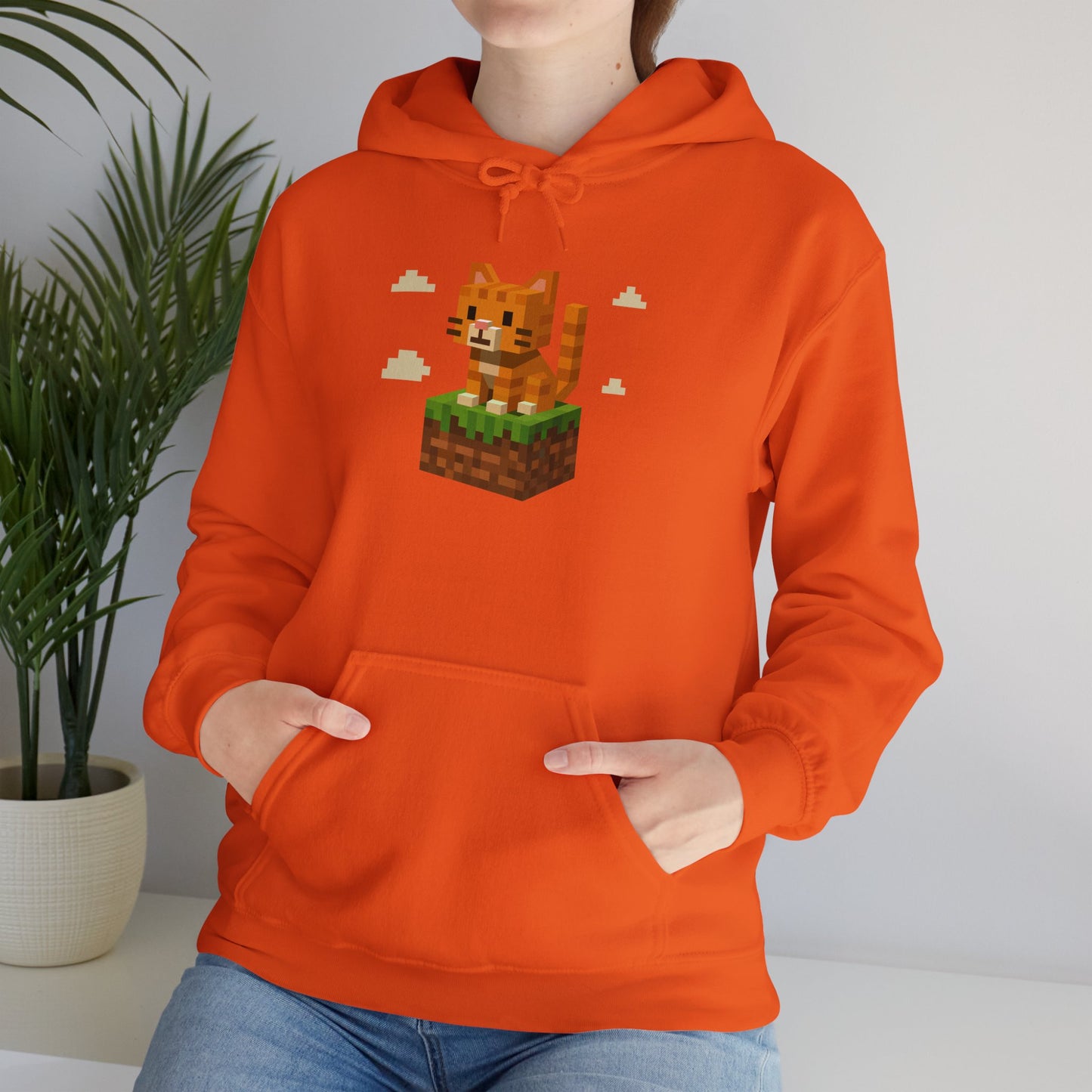 Hoodie: Minecraft Cat (Unisex Heavy Blend™)