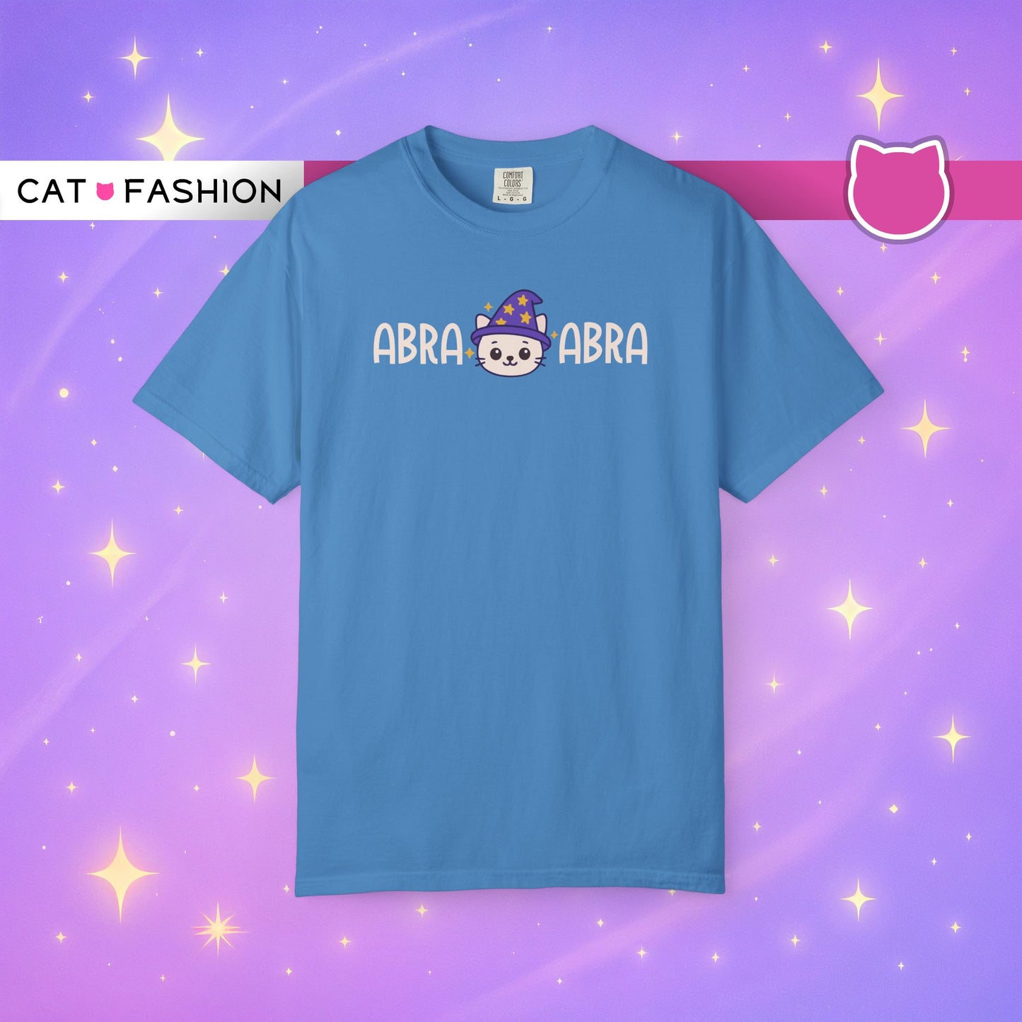 T-Shirt: AbraCatAbra - Funny Wizard Cat Graphic Tee - Magical Unisex Shirt for Cat Lovers, Gamers, Witches & Whimsical Souls