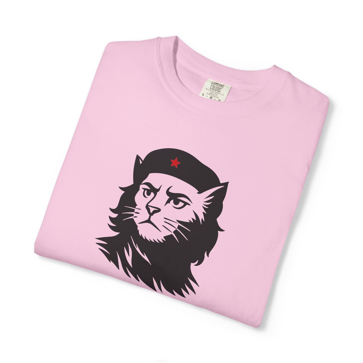 T-Shirt: Revolutionary Cat - Funny Che-Inspired Graphic Tee - Iconic Unisex Shirt for Cat Lovers and Political Satire Fans
