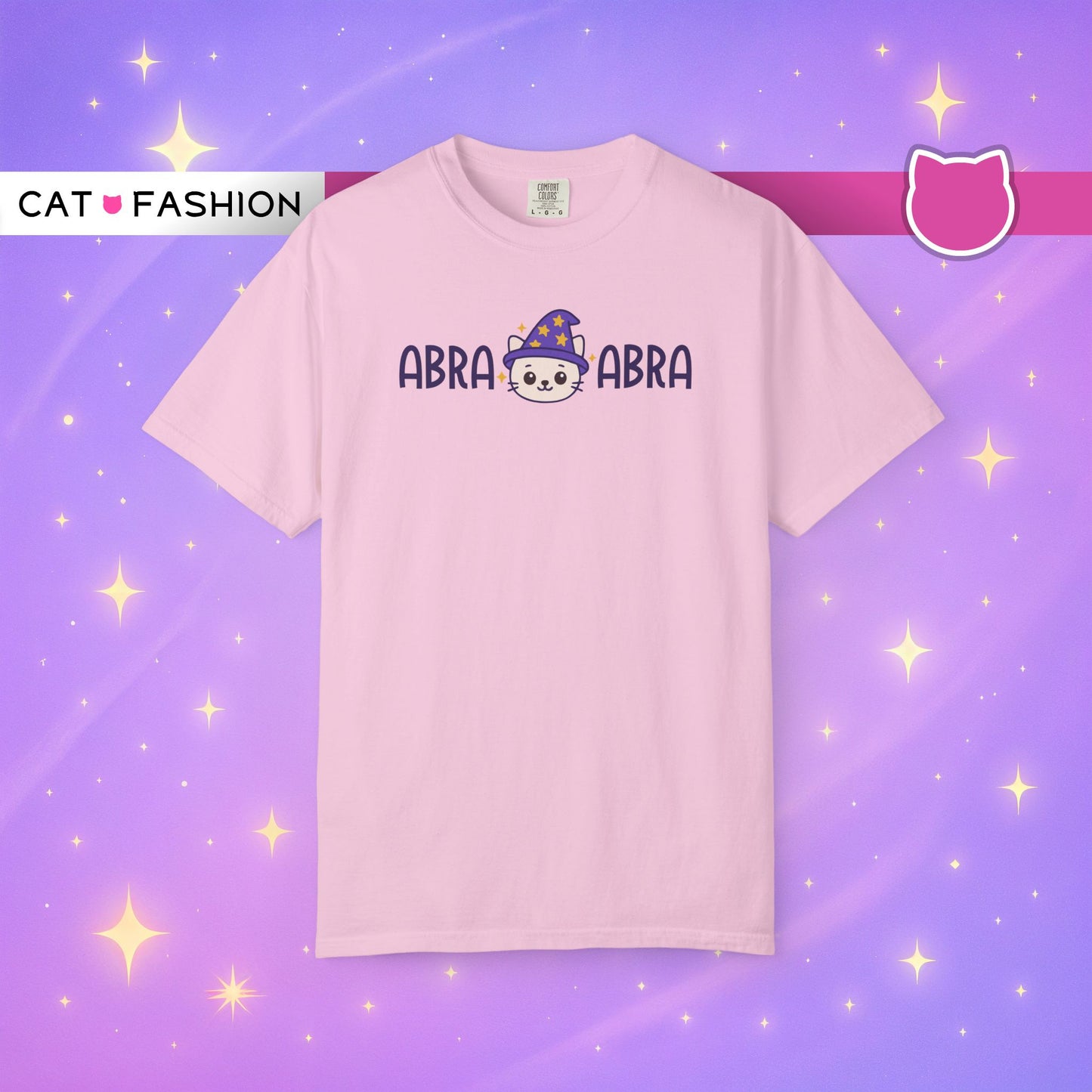 T-Shirt: AbraCatAbra - Funny Wizard Cat Graphic Tee - Magical Unisex Shirt for Cat Lovers, Gamers, Witches & Whimsical Souls
