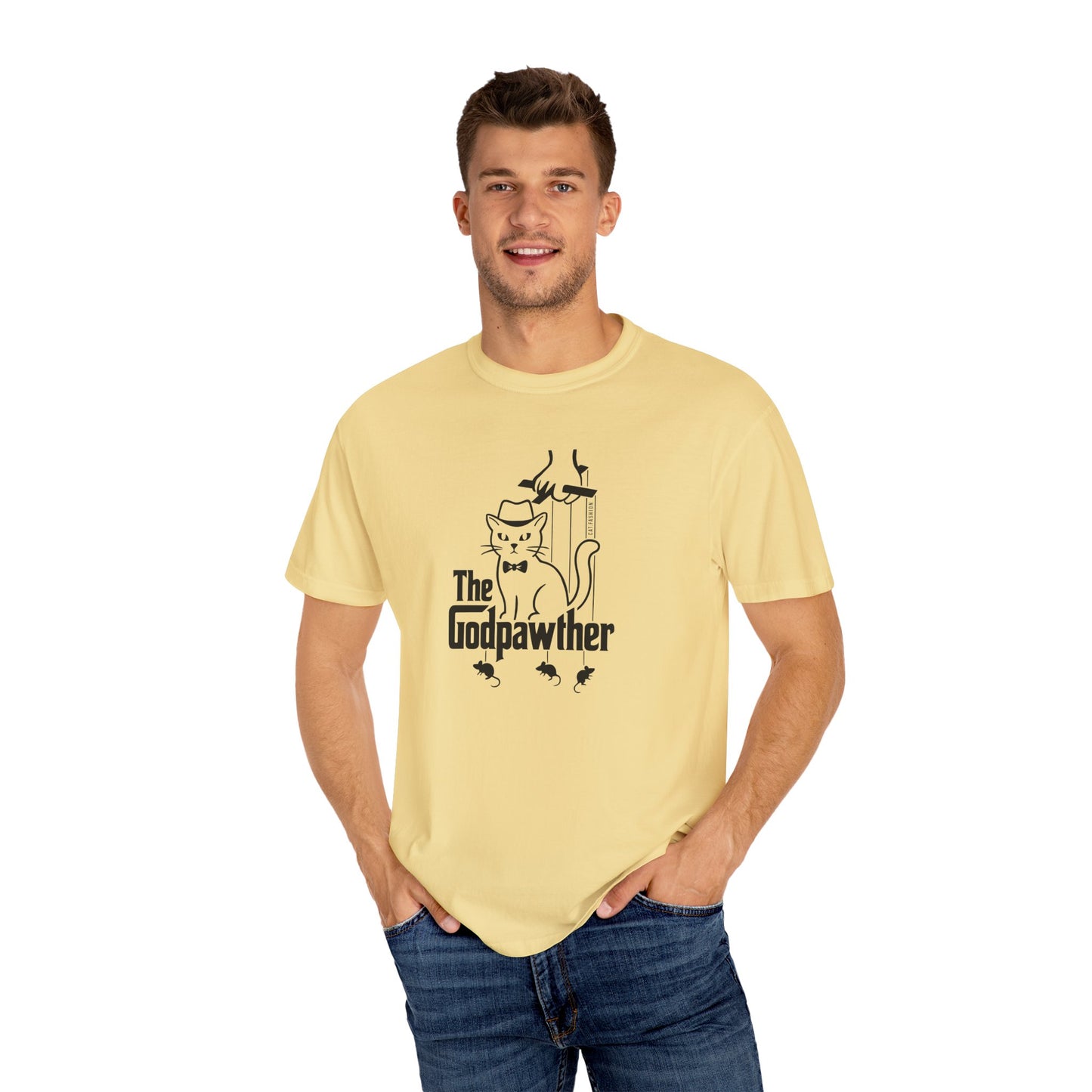 T-Shirt: The Godpawther – Funny Cat Mafia Parody Graphic Tee – Cool Unisex Shirt for Cat Lovers & Movie Fans