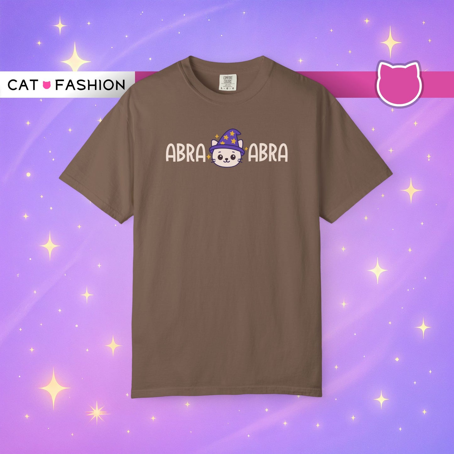 T-Shirt: AbraCatAbra - Funny Wizard Cat Graphic Tee - Magical Unisex Shirt for Cat Lovers, Gamers, Witches & Whimsical Souls