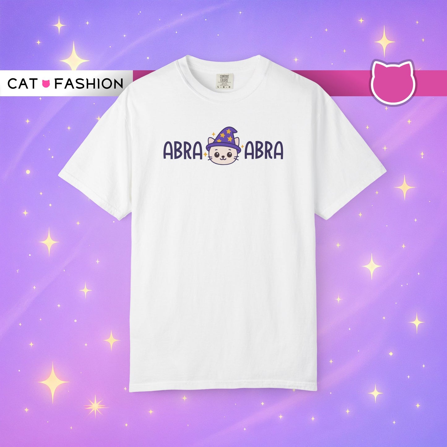 T-Shirt: AbraCatAbra - Funny Wizard Cat Graphic Tee - Magical Unisex Shirt for Cat Lovers, Gamers, Witches & Whimsical Souls