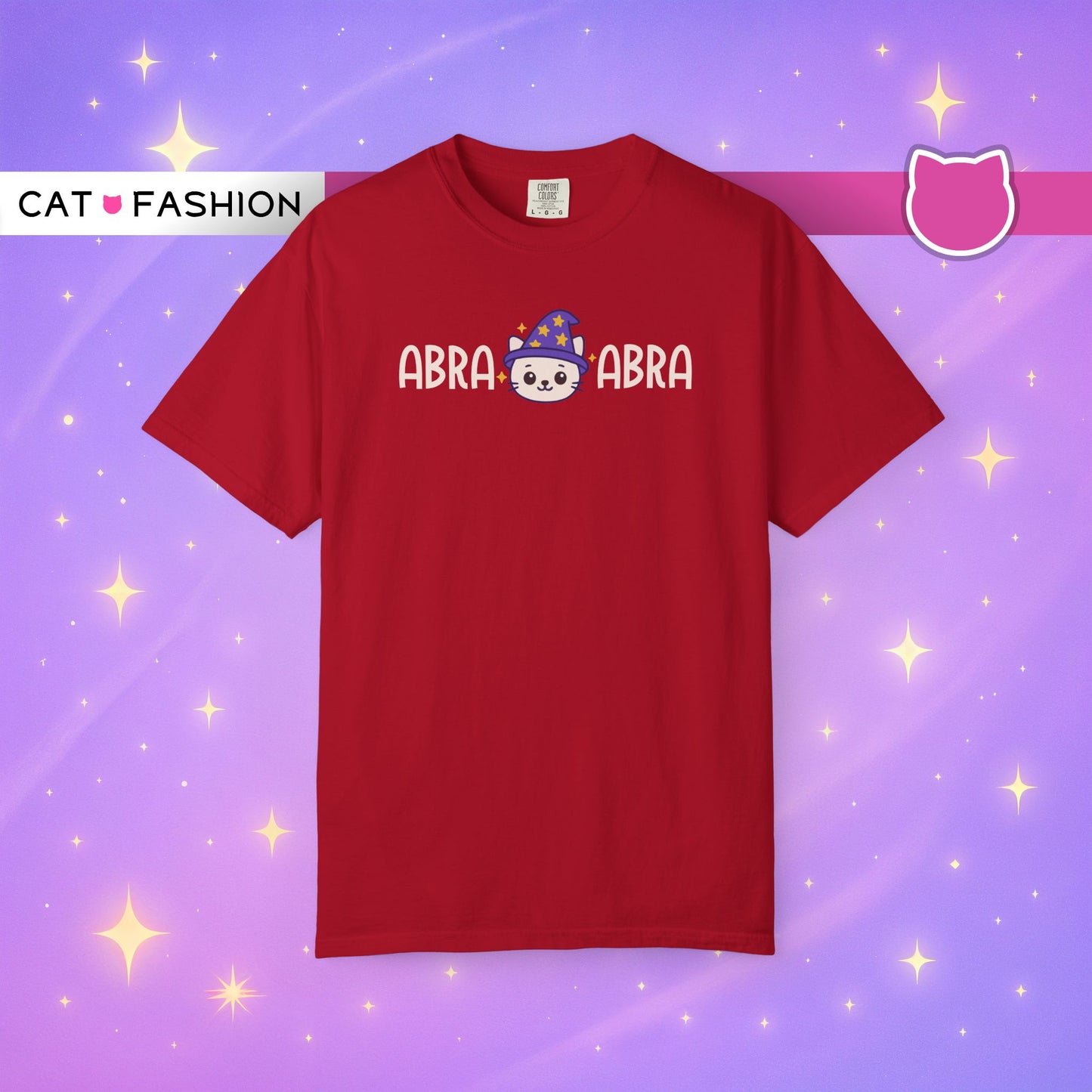 T-Shirt: AbraCatAbra - Funny Wizard Cat Graphic Tee - Magical Unisex Shirt for Cat Lovers, Gamers, Witches & Whimsical Souls