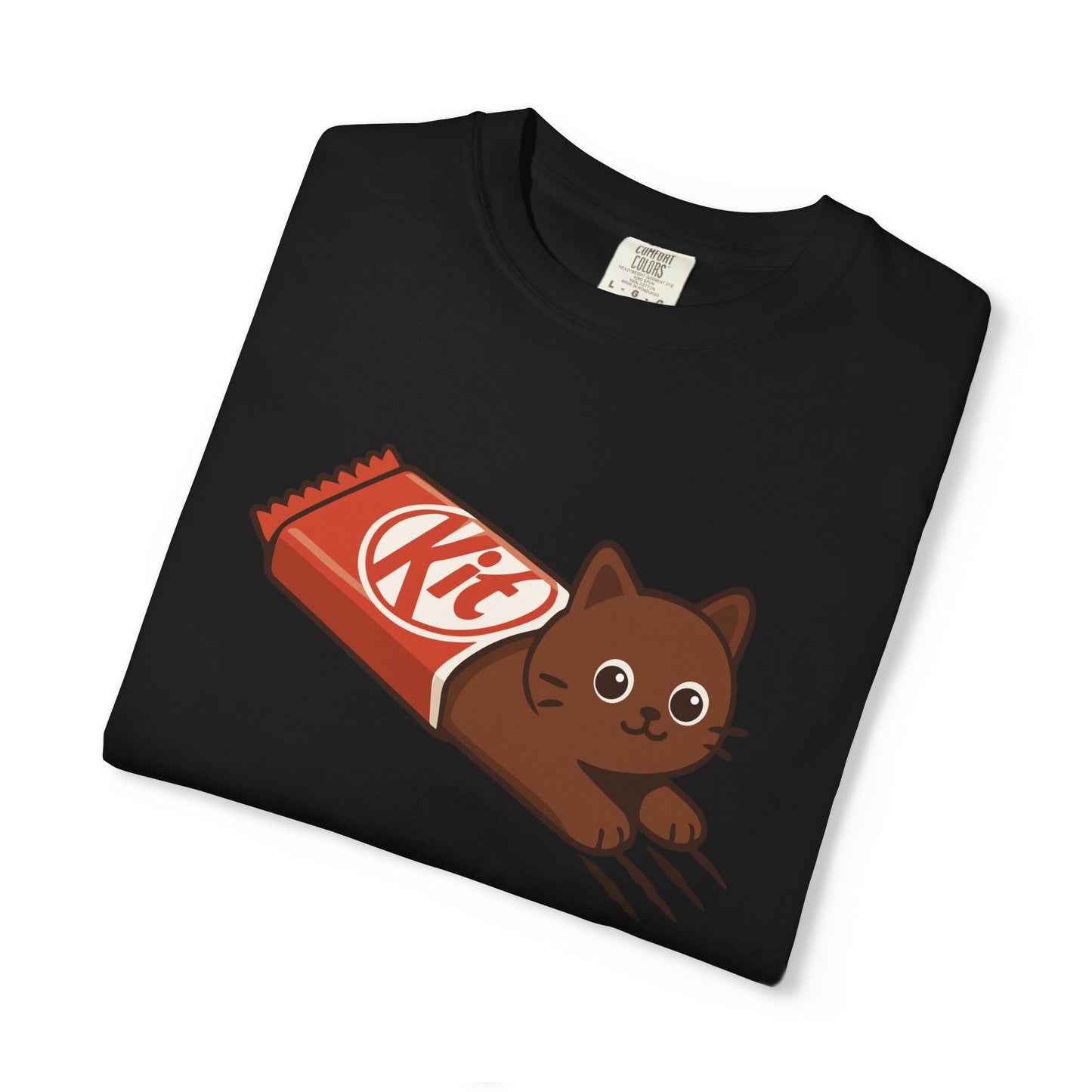 T-Shirt: KitCat Chocolate – Funny Kitten & Candy Bar Graphic Tee – Cute Cat Meme Shirt