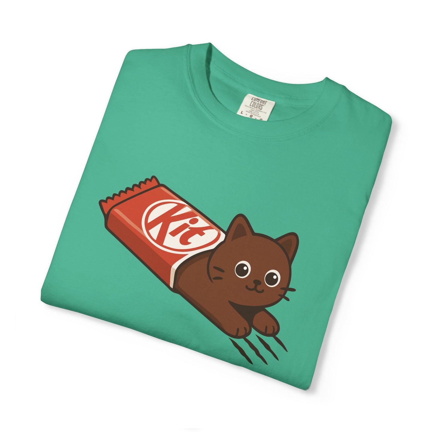 T-Shirt: KitCat Chocolate – Funny Kitten & Candy Bar Graphic Tee – Cute Cat Meme Shirt