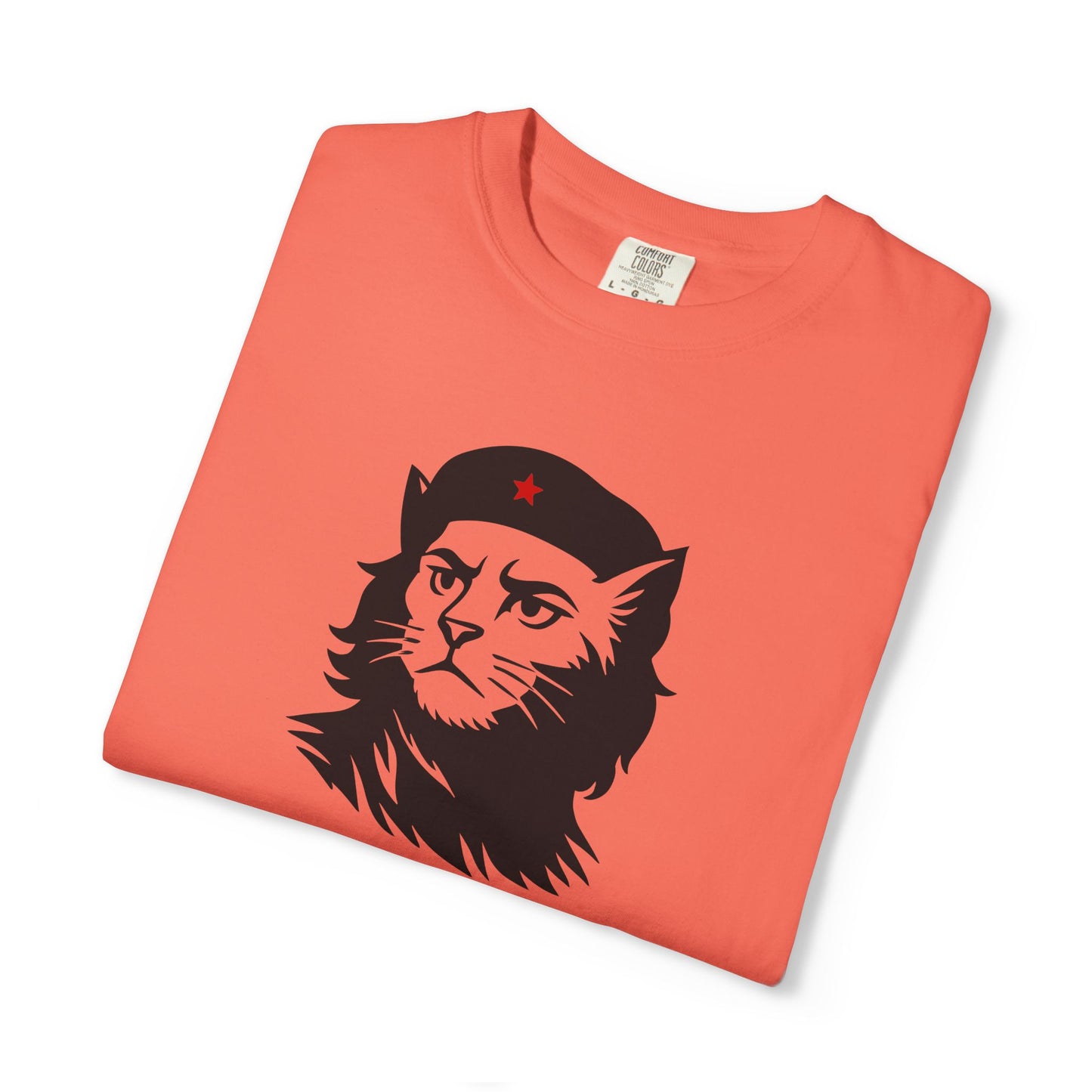 T-Shirt: Revolutionary Cat - Funny Che-Inspired Graphic Tee - Iconic Unisex Shirt for Cat Lovers and Political Satire Fans