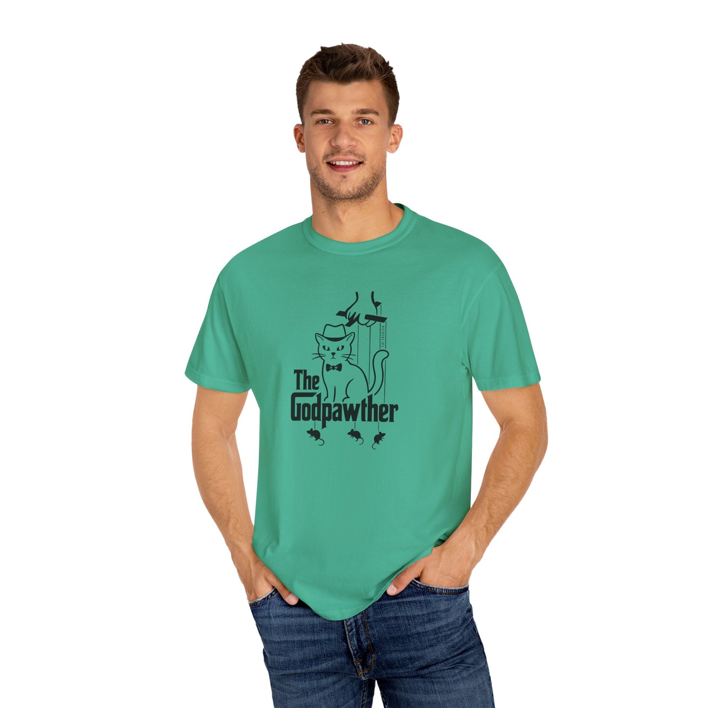 T-Shirt: The Godpawther – Funny Cat Mafia Parody Graphic Tee – Cool Unisex Shirt for Cat Lovers & Movie Fans