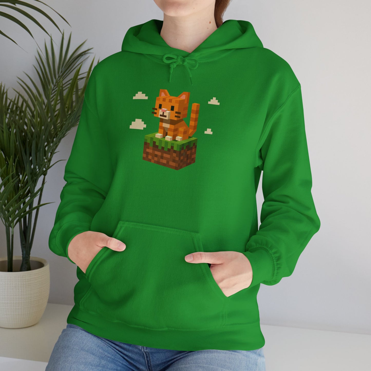 Hoodie: Minecraft Cat (Unisex Heavy Blend™)