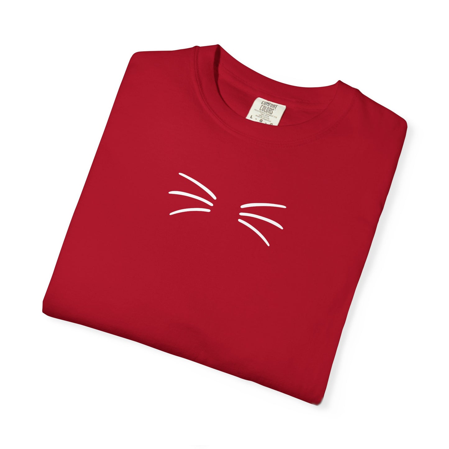 T-Shirt: Just Cat Whiskers – Minimalist Kitty Graphic Tee – Simple Cute Design Unisex Shirt for Everyday Style