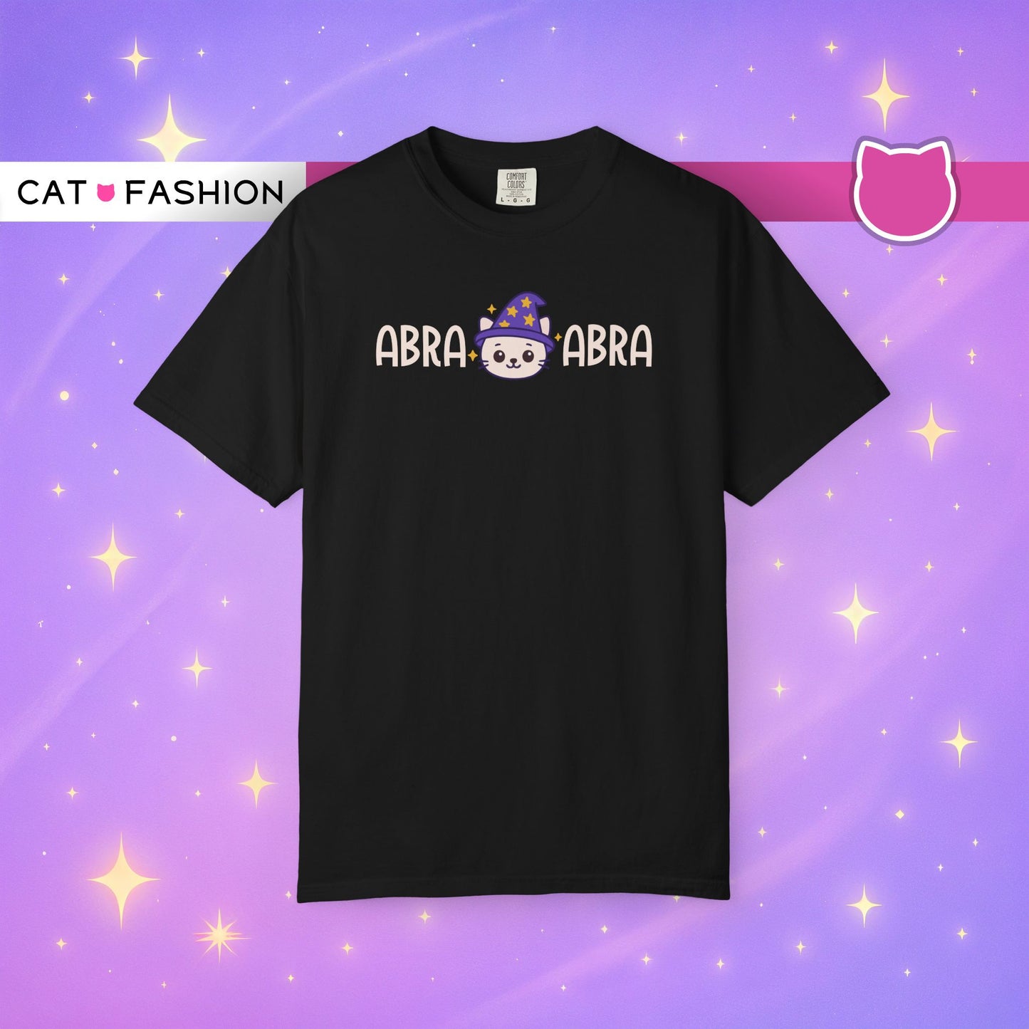 T-Shirt: AbraCatAbra - Funny Wizard Cat Graphic Tee - Magical Unisex Shirt for Cat Lovers, Gamers, Witches & Whimsical Souls