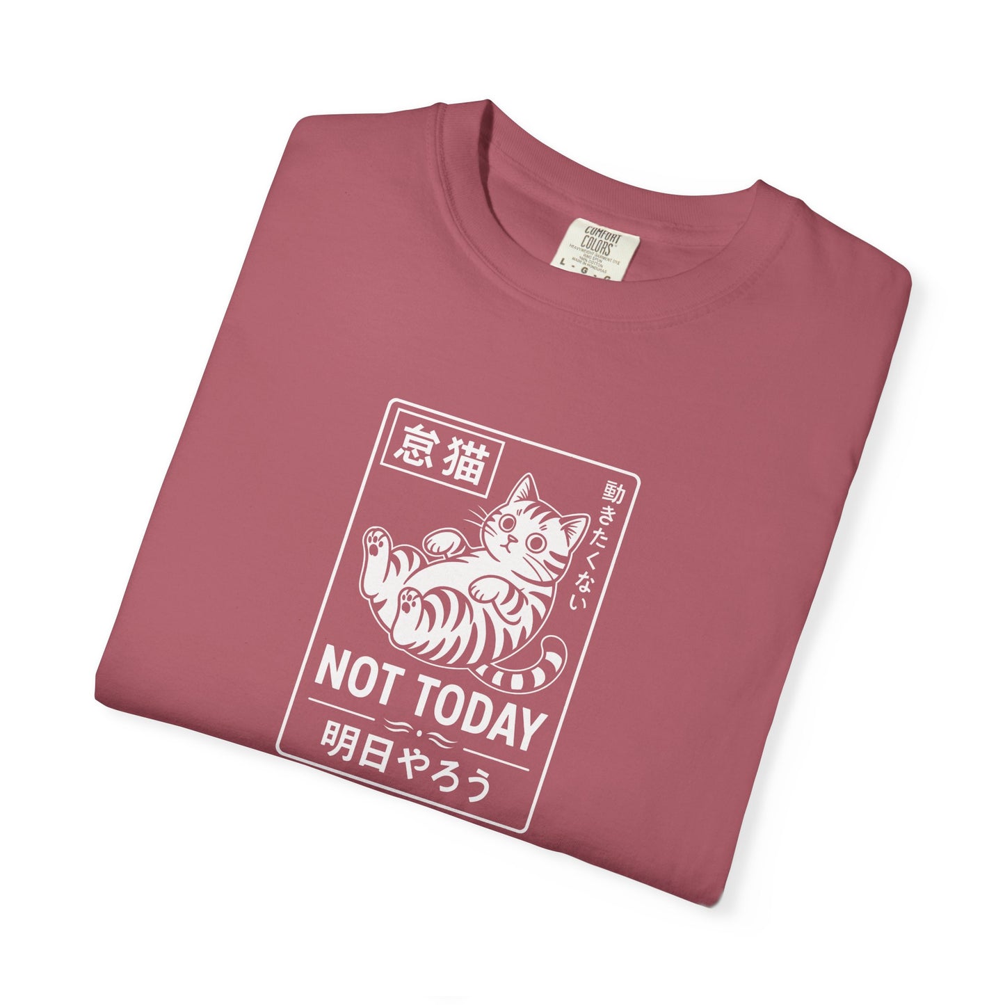 T-Shirt: Not Today Lazy Cat – Japanese Style Funny Cat Graphic Tee – Cool Unisex Shirt for Chill Vibes & Cat Lovers