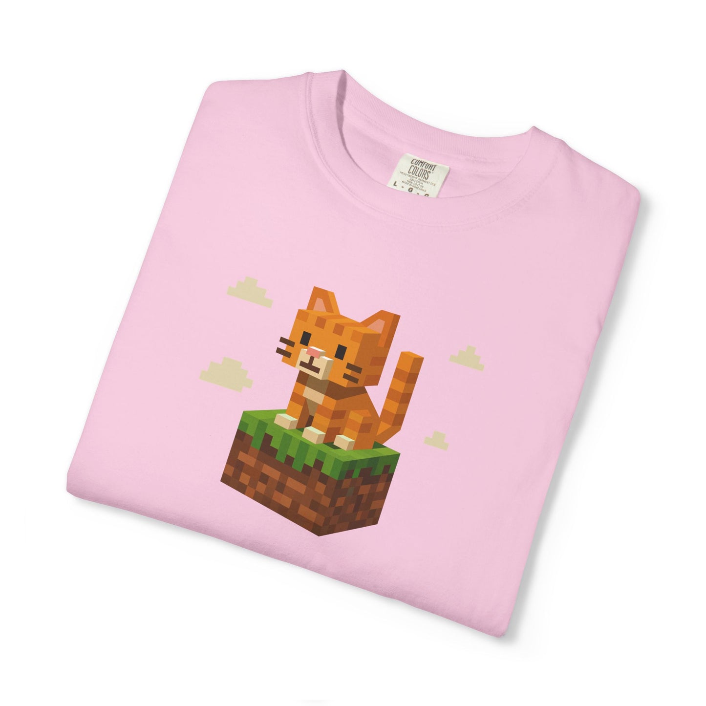 T-Shirt: Pixel Cat - Pixel Style Kitty Graphic Tee - Funny Unisex Shirt for Gamers and Cat Lovers with Retro Vibes