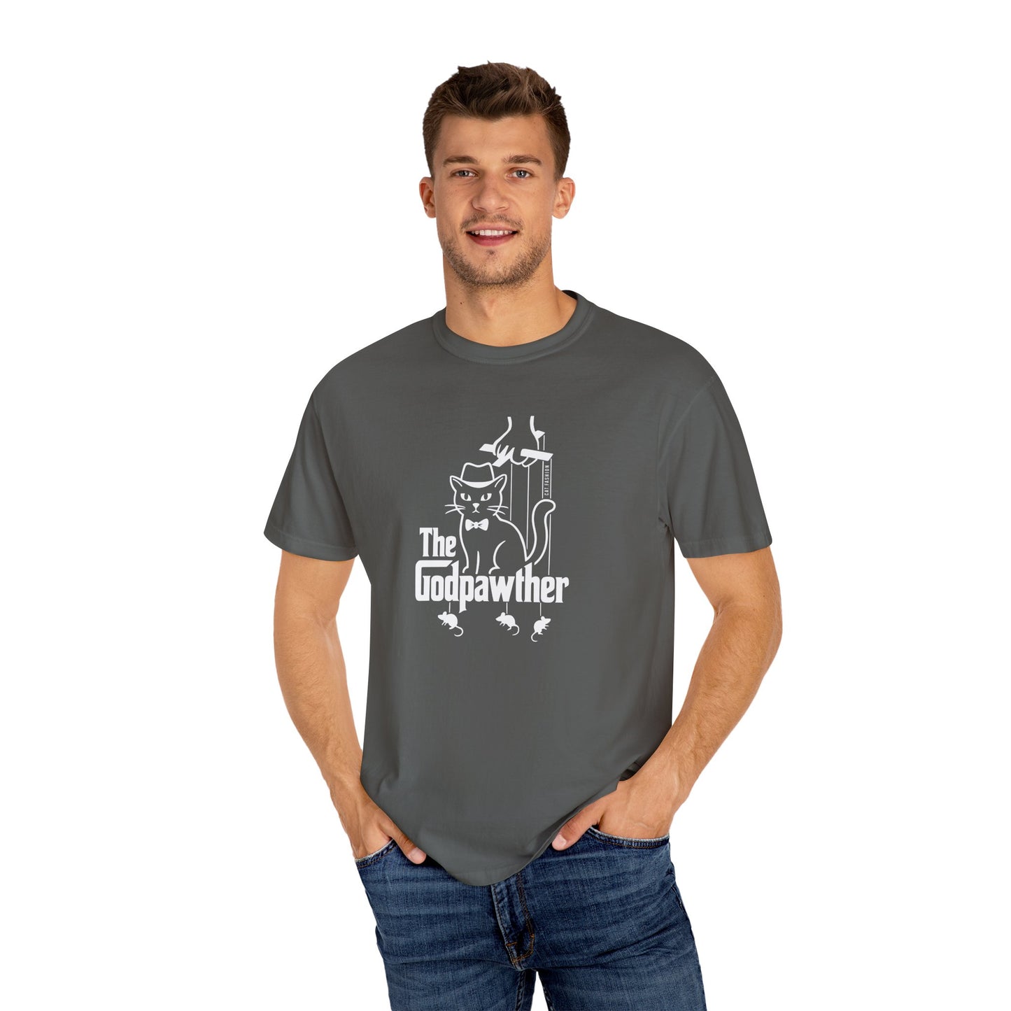 T-Shirt: The Godpawther – Funny Cat Mafia Parody Graphic Tee – Cool Unisex Shirt for Cat Lovers & Movie Fans