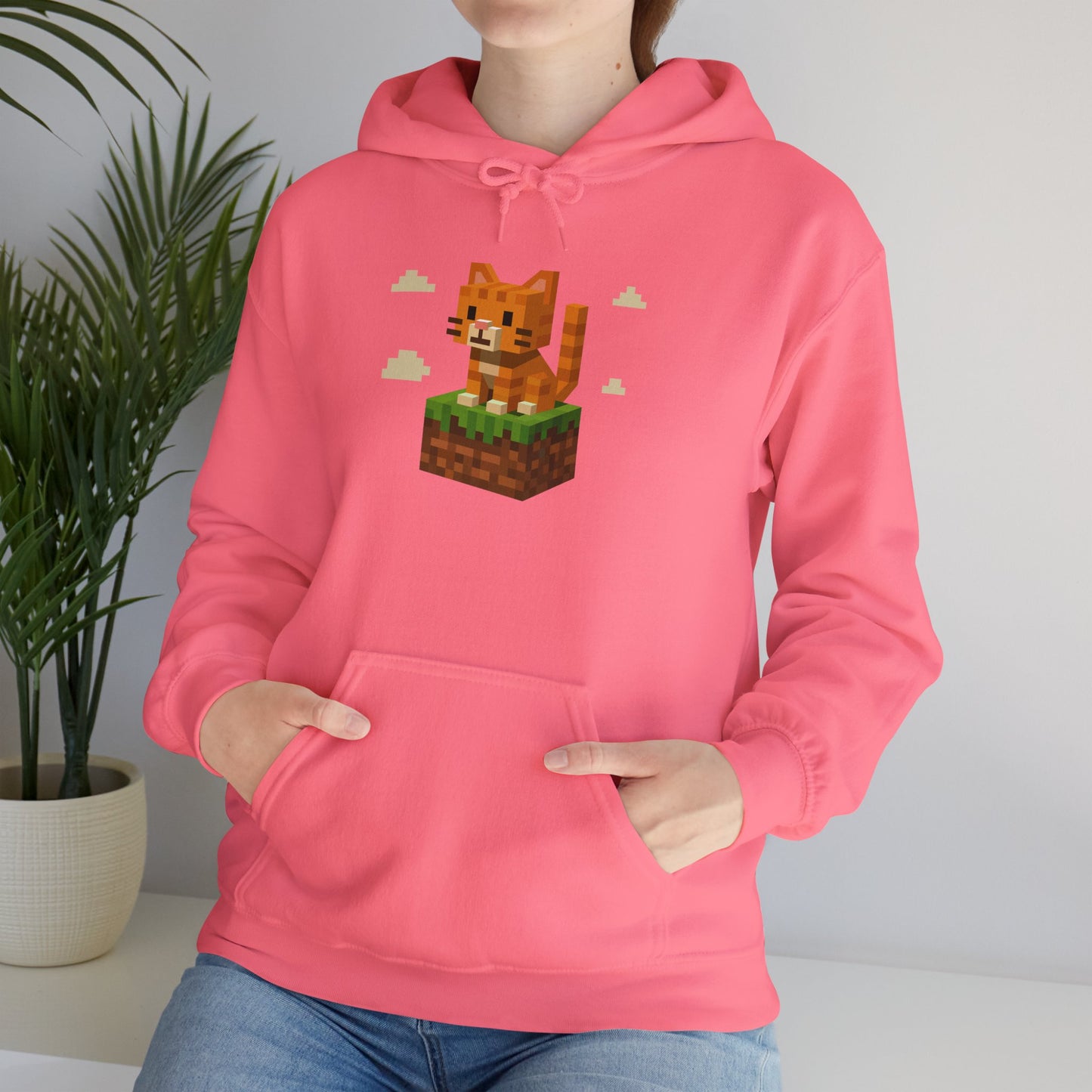 Hoodie: Minecraft Cat (Unisex Heavy Blend™)