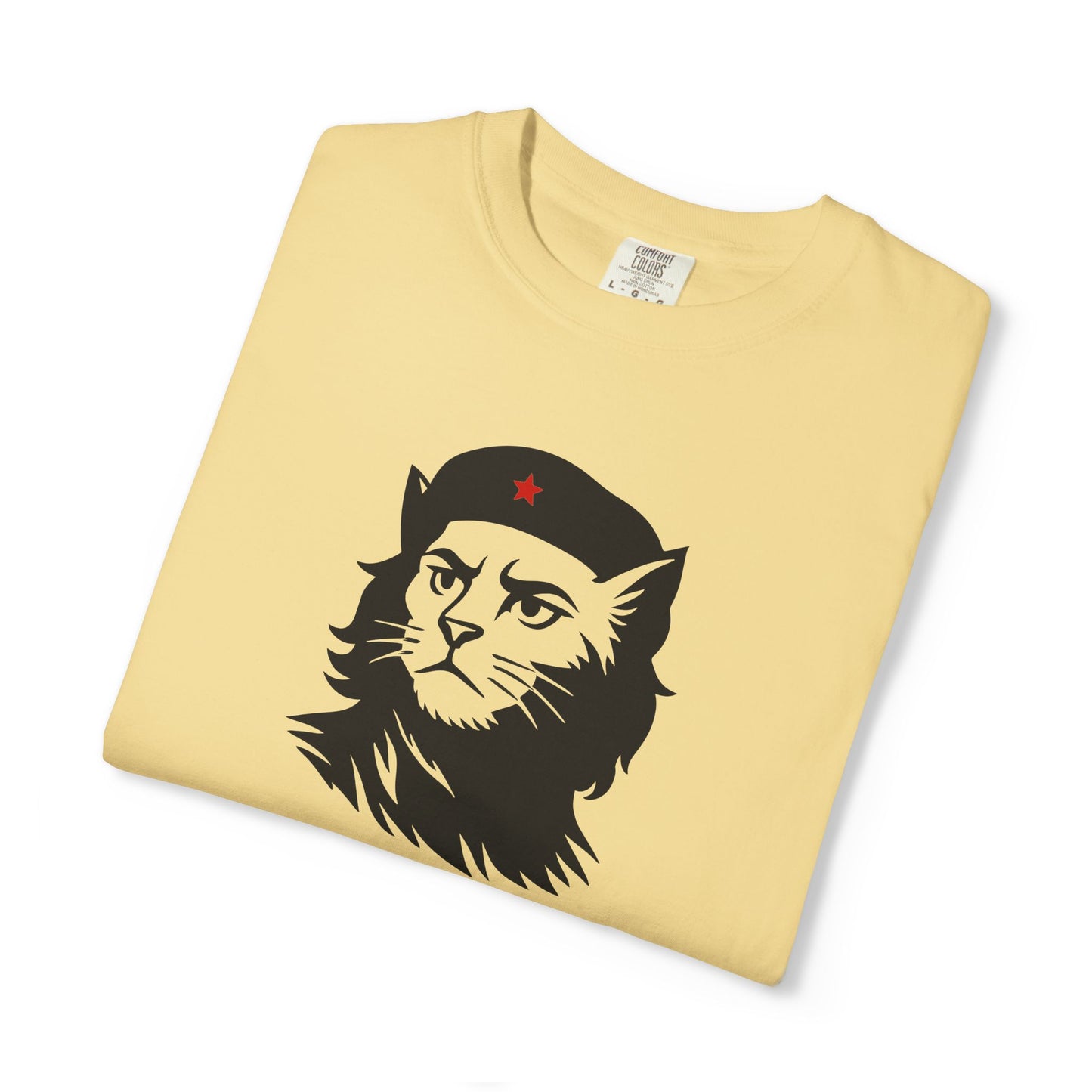 T-Shirt: Revolutionary Cat - Funny Che-Inspired Graphic Tee - Iconic Unisex Shirt for Cat Lovers and Political Satire Fans