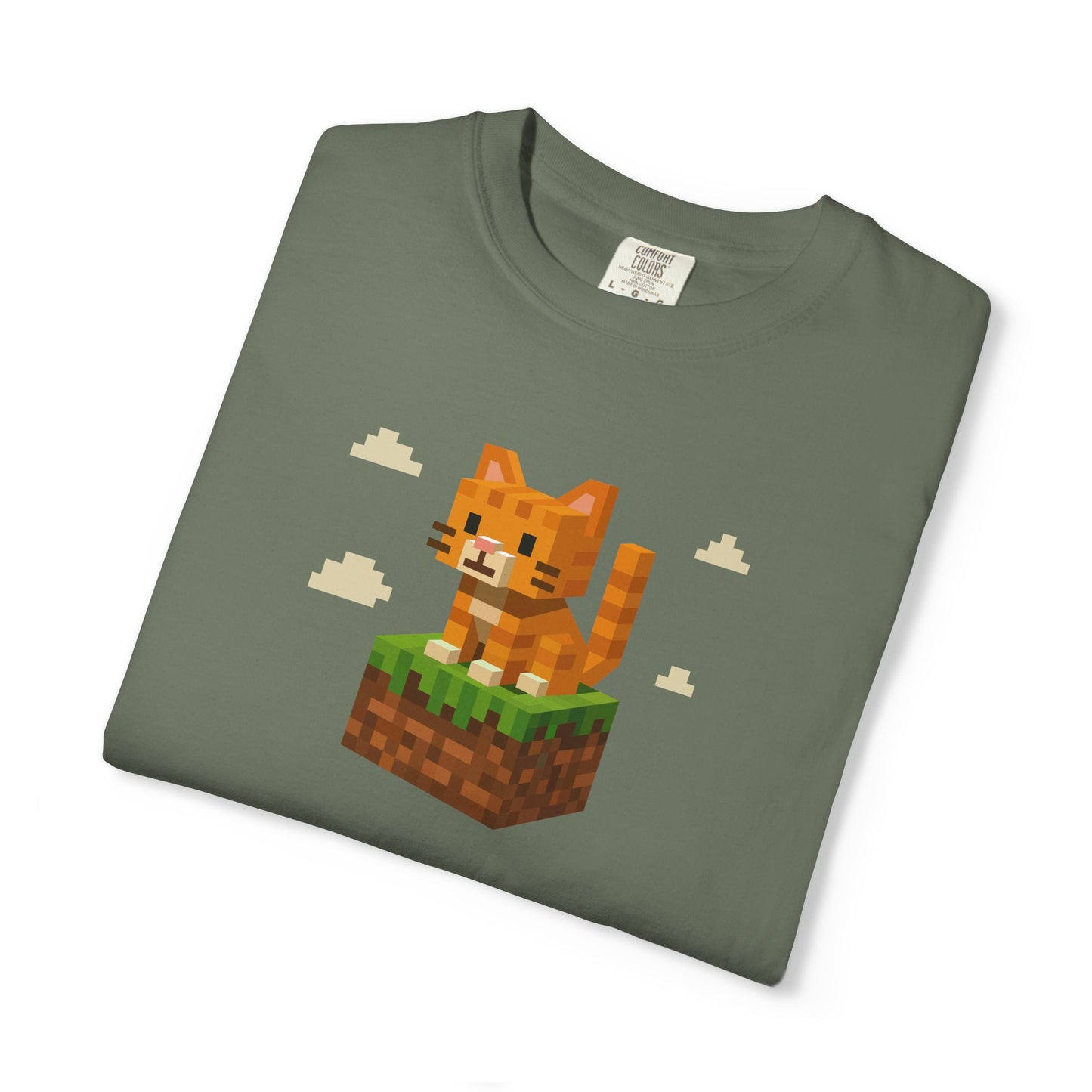 T-Shirt: Pixel Cat - Pixel Style Kitty Graphic Tee - Funny Unisex Shirt for Gamers and Cat Lovers with Retro Vibes