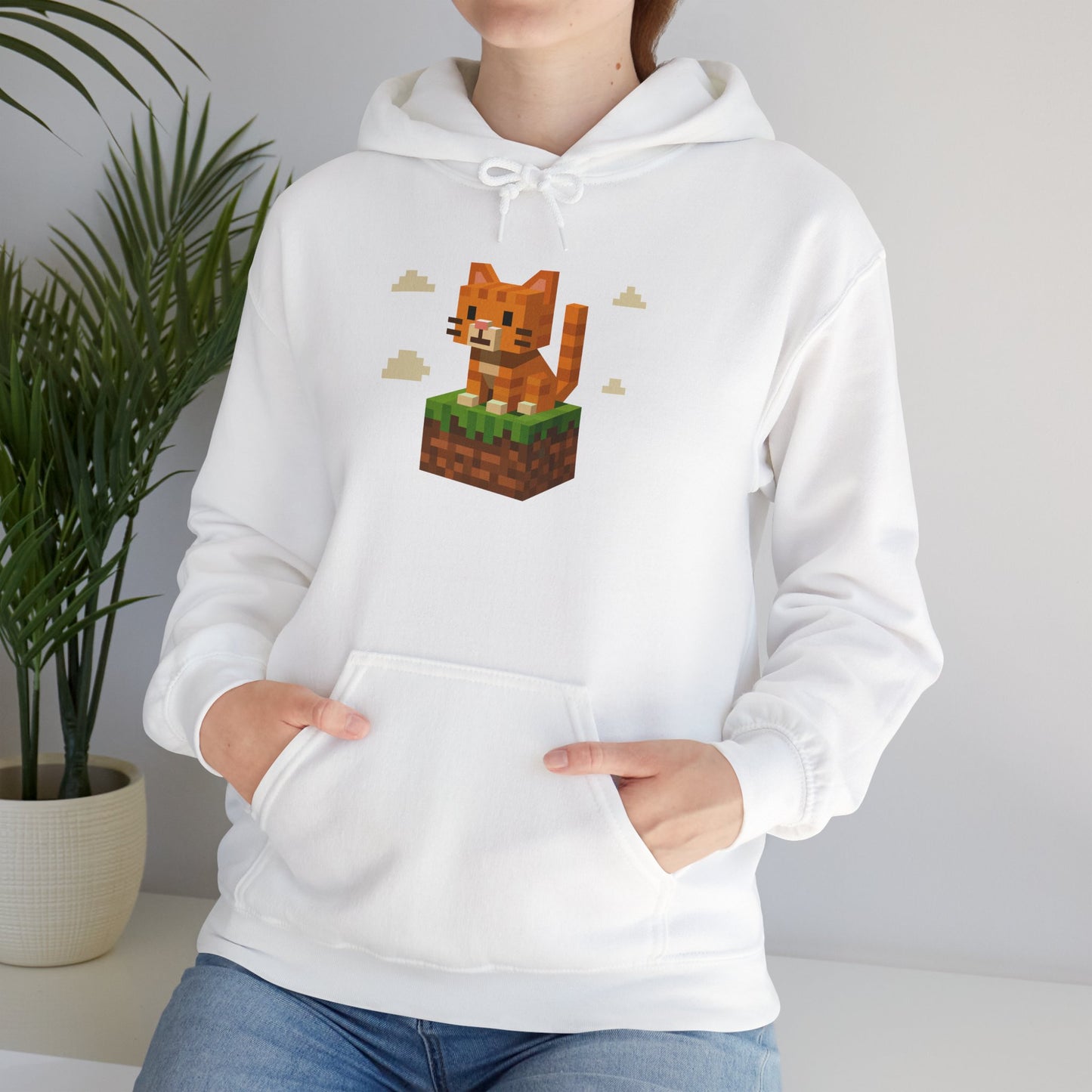 Hoodie: Minecraft Cat (Unisex Heavy Blend™)