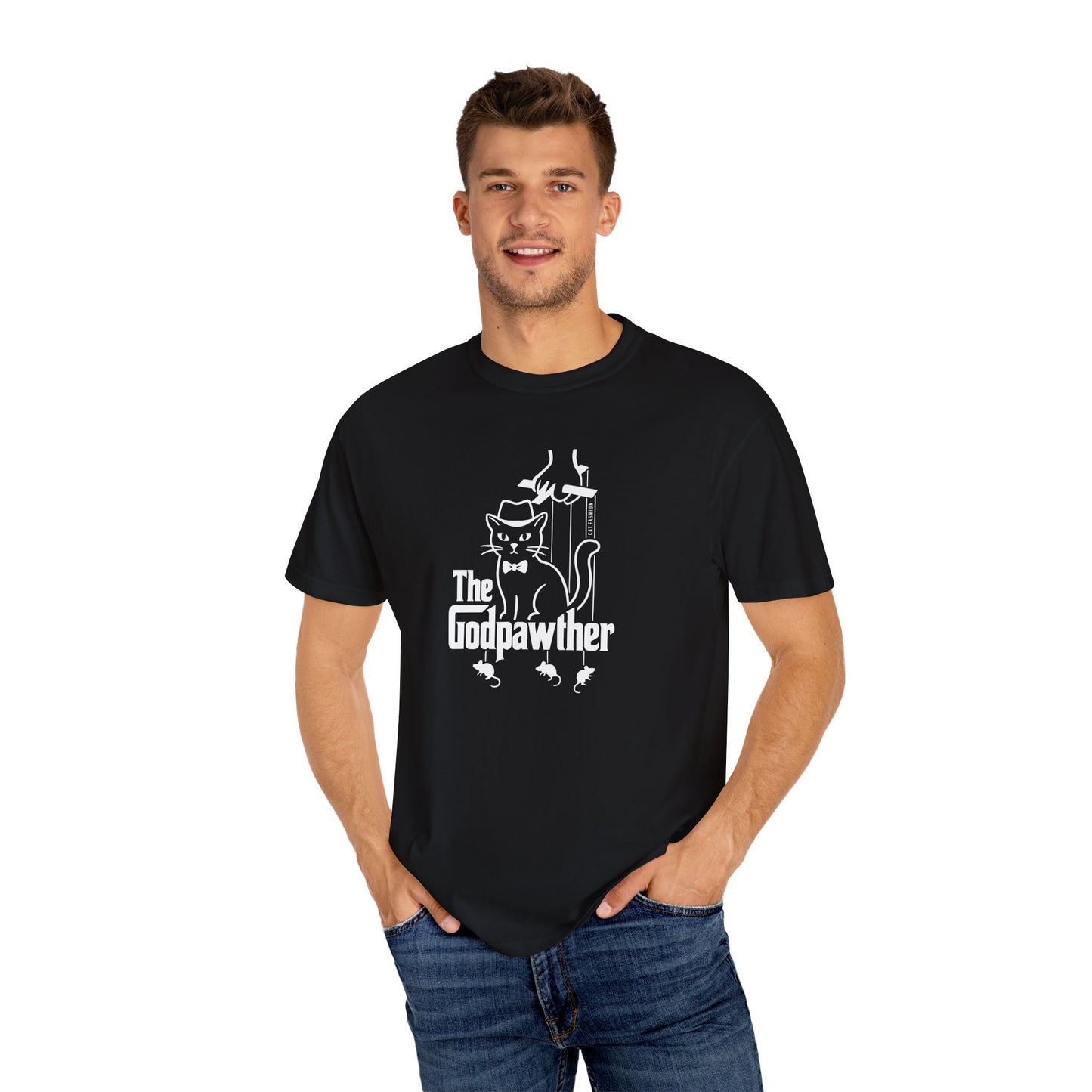 T-Shirt: The Godpawther – Funny Cat Mafia Parody Graphic Tee – Cool Unisex Shirt for Cat Lovers & Movie Fans
