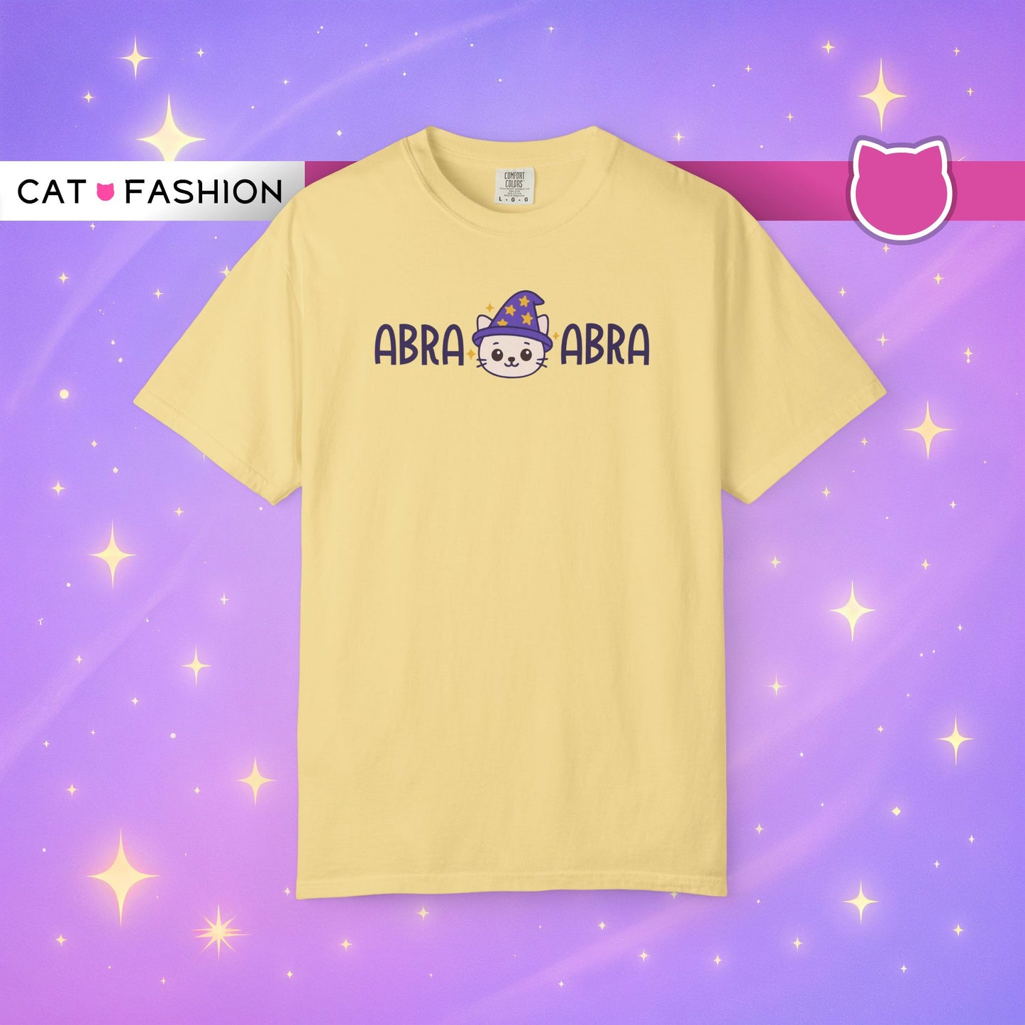 T-Shirt: AbraCatAbra - Funny Wizard Cat Graphic Tee - Magical Unisex Shirt for Cat Lovers, Gamers, Witches & Whimsical Souls