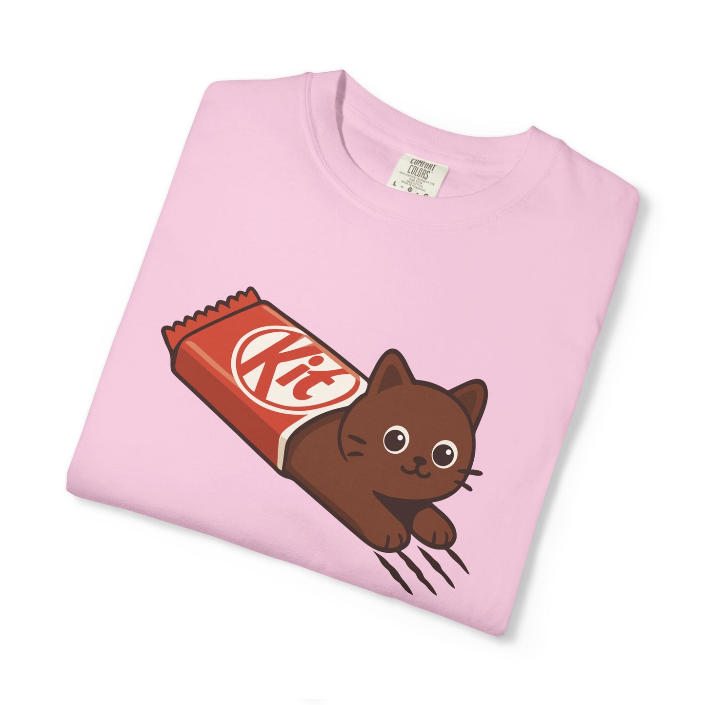 T-Shirt: KitCat Chocolate – Funny Kitten & Candy Bar Graphic Tee – Cute Cat Meme Shirt