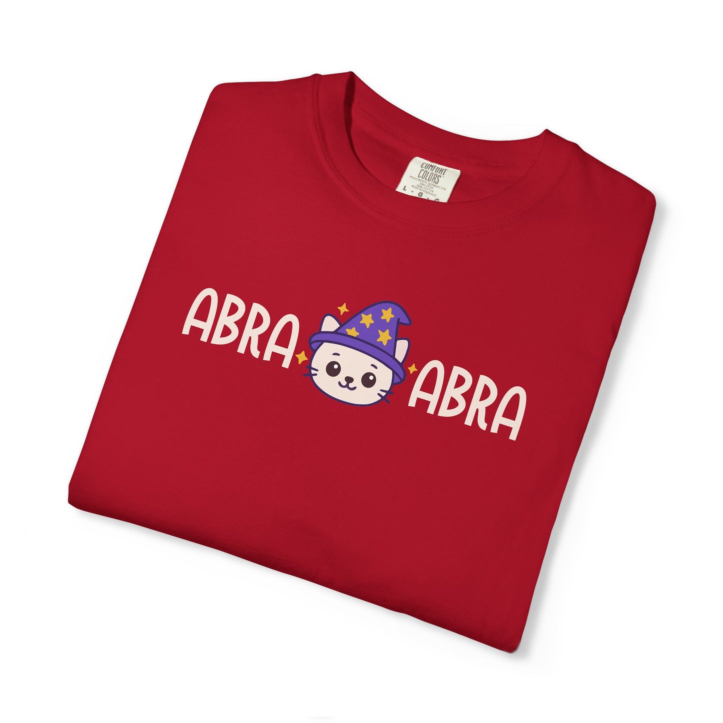 T-Shirt: AbraCatAbra - Funny Wizard Cat Graphic Tee - Magical Unisex Shirt for Cat Lovers, Gamers, Witches & Whimsical Souls