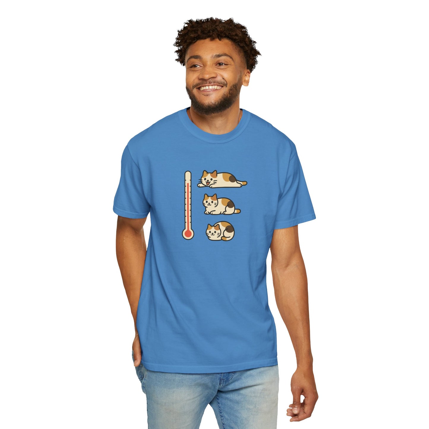 T-Shirt: ThermoMeow – Funny Cat Temperature Chart Graphic Tee – Cute Unisex Shirt for Cat Lovers & Weather Moods