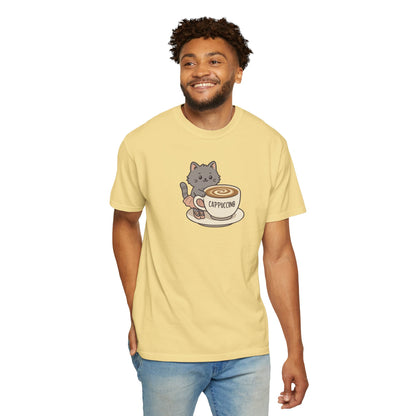 T-Shirt: Ballerina Meow Cappuccino – Cute Cat Ballet Coffee Lover Graphic Tee – Whimsical Unisex Shirt for Cozy Vibes & Caffeine Fans