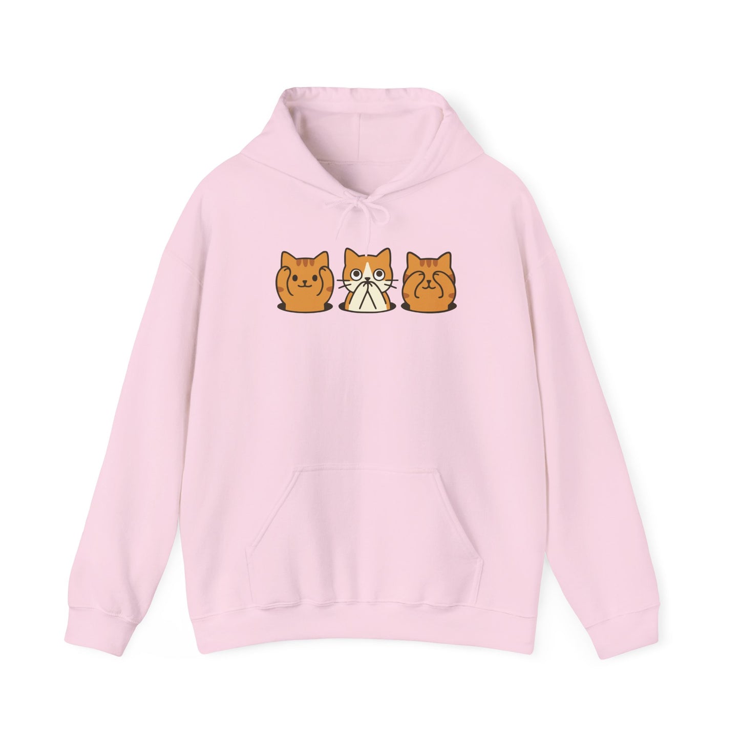 Hoodie: Three Wise Cats (Unisex Heavy Blend™)