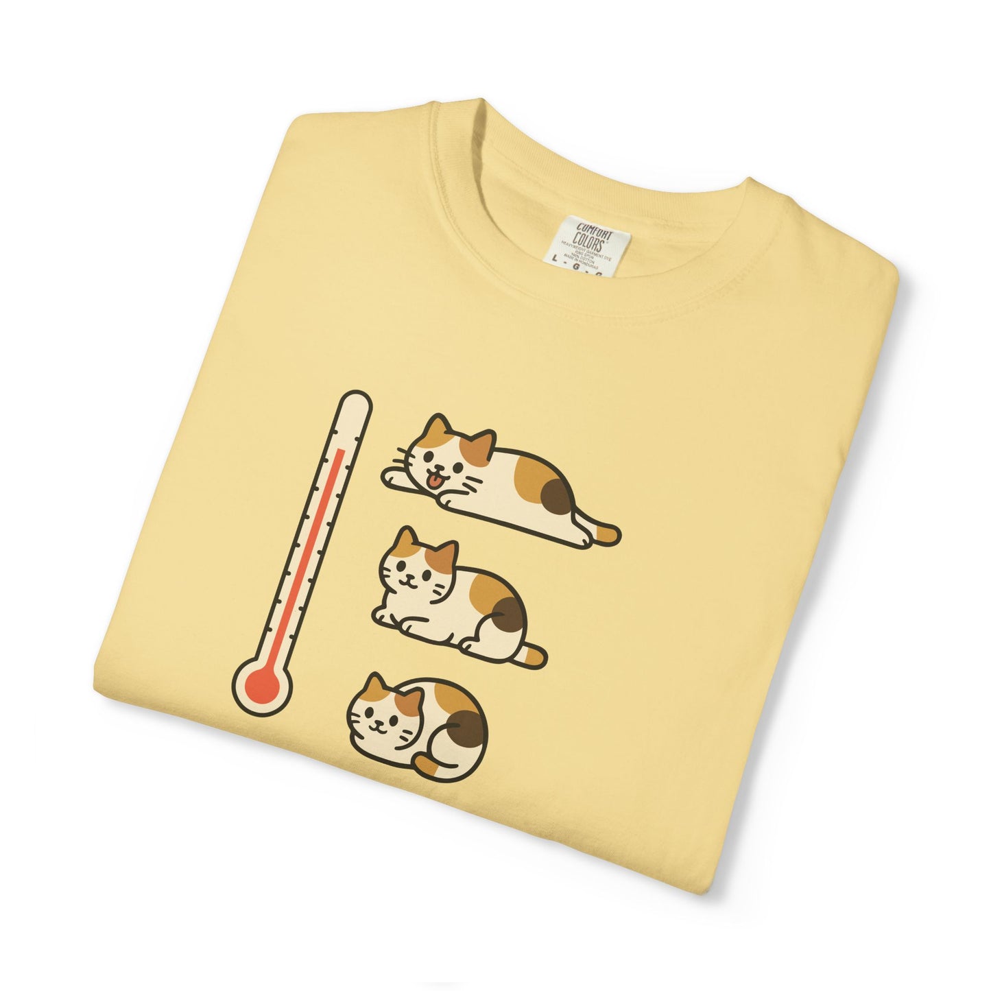 T-Shirt: ThermoMeow – Funny Cat Temperature Chart Graphic Tee – Cute Unisex Shirt for Cat Lovers & Weather Moods