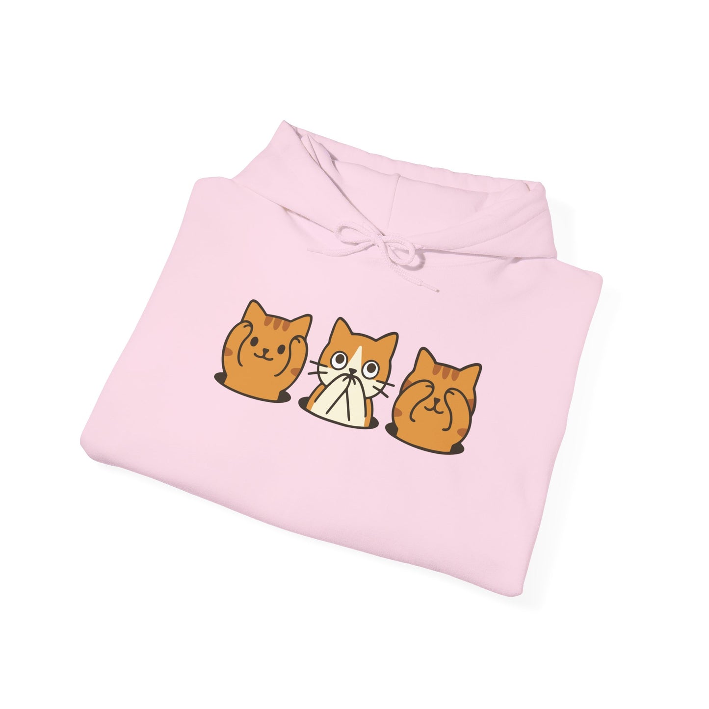 Hoodie: Three Wise Cats (Unisex Heavy Blend™)
