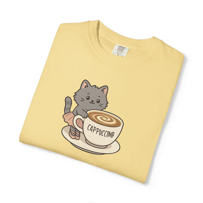 T-Shirt: Ballerina Meow Cappuccino – Cute Cat Ballet Coffee Lover Graphic Tee – Whimsical Unisex Shirt for Cozy Vibes & Caffeine Fans