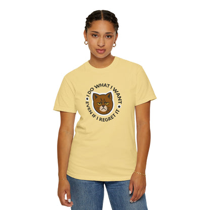T-Shirt: I Do What I Want – Add a Photo of Your Cat to Have it Printed on a Shirt