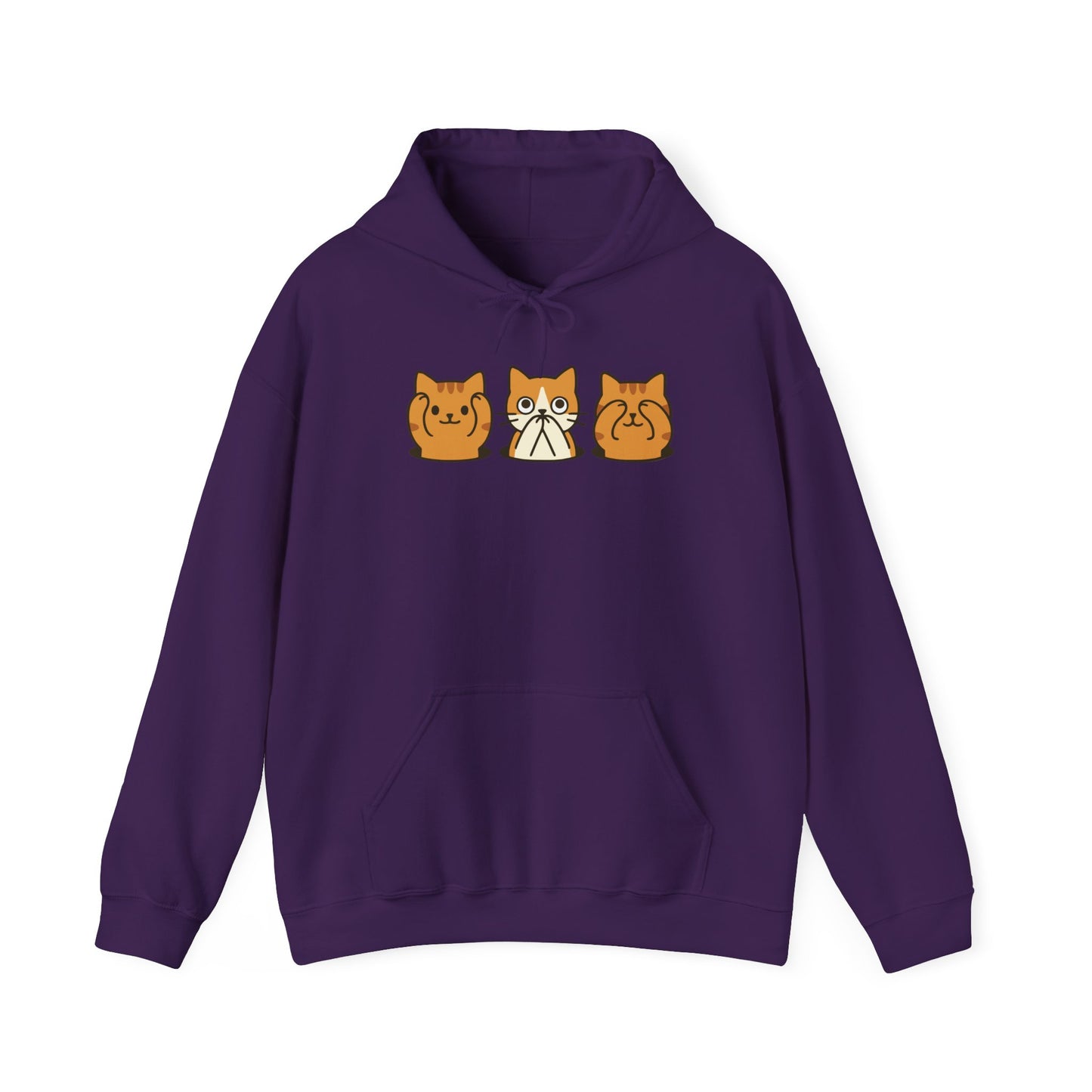 Hoodie: Three Wise Cats (Unisex Heavy Blend™)