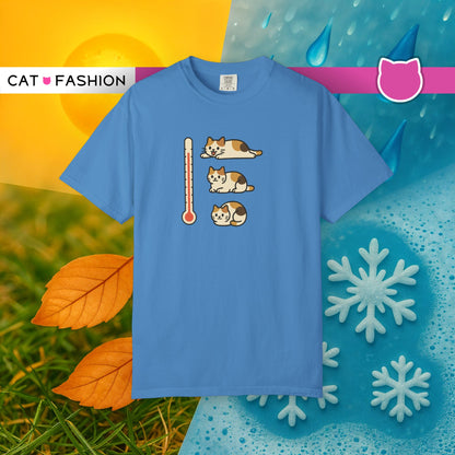T-Shirt: ThermoMeow – Funny Cat Temperature Chart Graphic Tee – Cute Unisex Shirt for Cat Lovers & Weather Moods