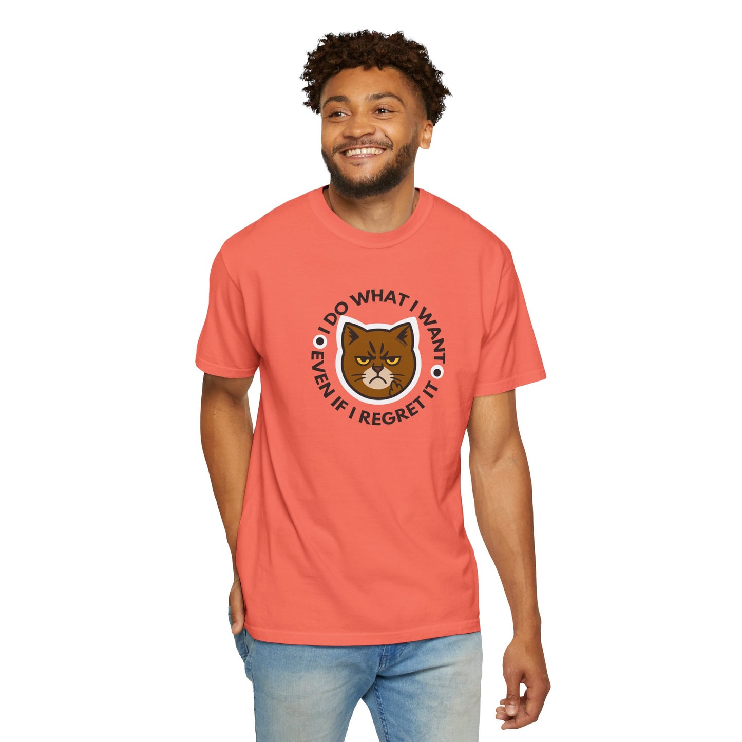 T-Shirt: I Do What I Want – Add a Photo of Your Cat to Have it Printed on a Shirt