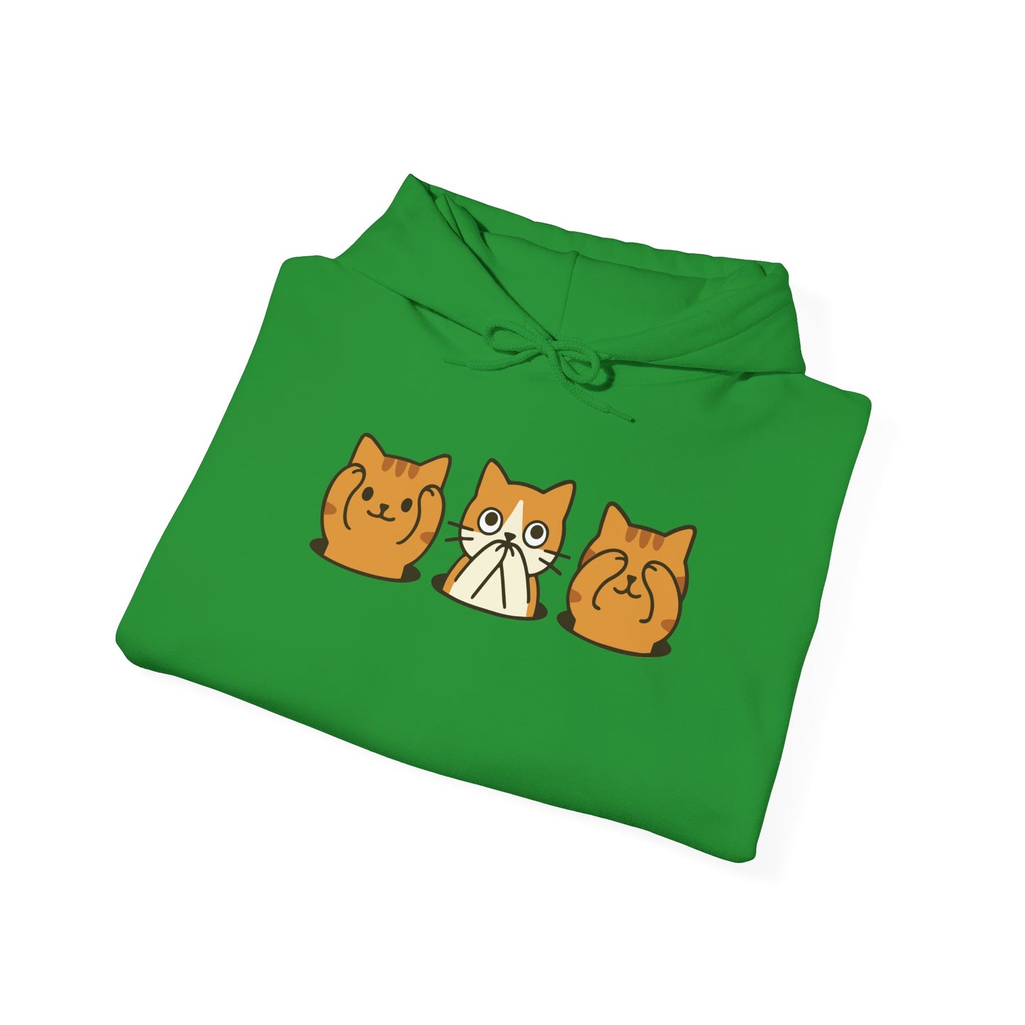 Hoodie: Three Wise Cats (Unisex Heavy Blend™)