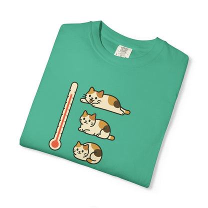 T-Shirt: ThermoMeow – Funny Cat Temperature Chart Graphic Tee – Cute Unisex Shirt for Cat Lovers & Weather Moods