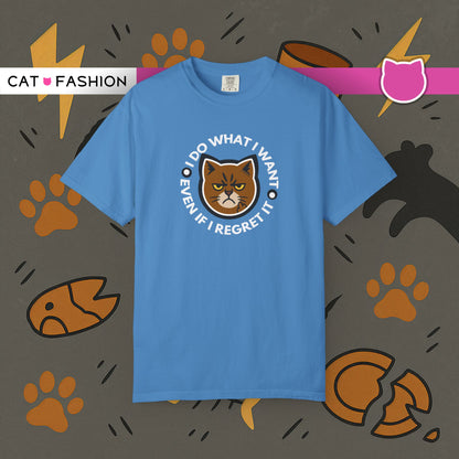 T-Shirt: I Do What I Want – Add a Photo of Your Cat to Have it Printed on a Shirt