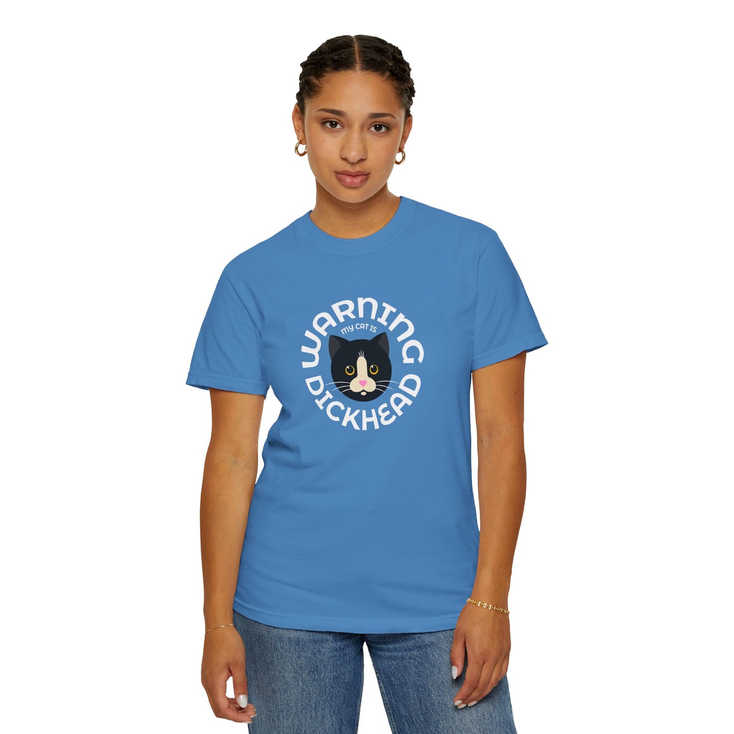 T-Shirt: My Cat Is a Dickhead – Add a Photo of Your Cat to Have it Printed on a Shirt.
