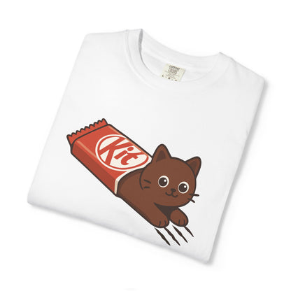 T-Shirt: KitCat Chocolate – Funny Kitten & Candy Bar Graphic Tee – Cute Cat Meme Shirt