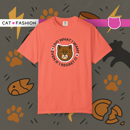 T-Shirt: I Do What I Want – Add a Photo of Your Cat to Have it Printed on a Shirt