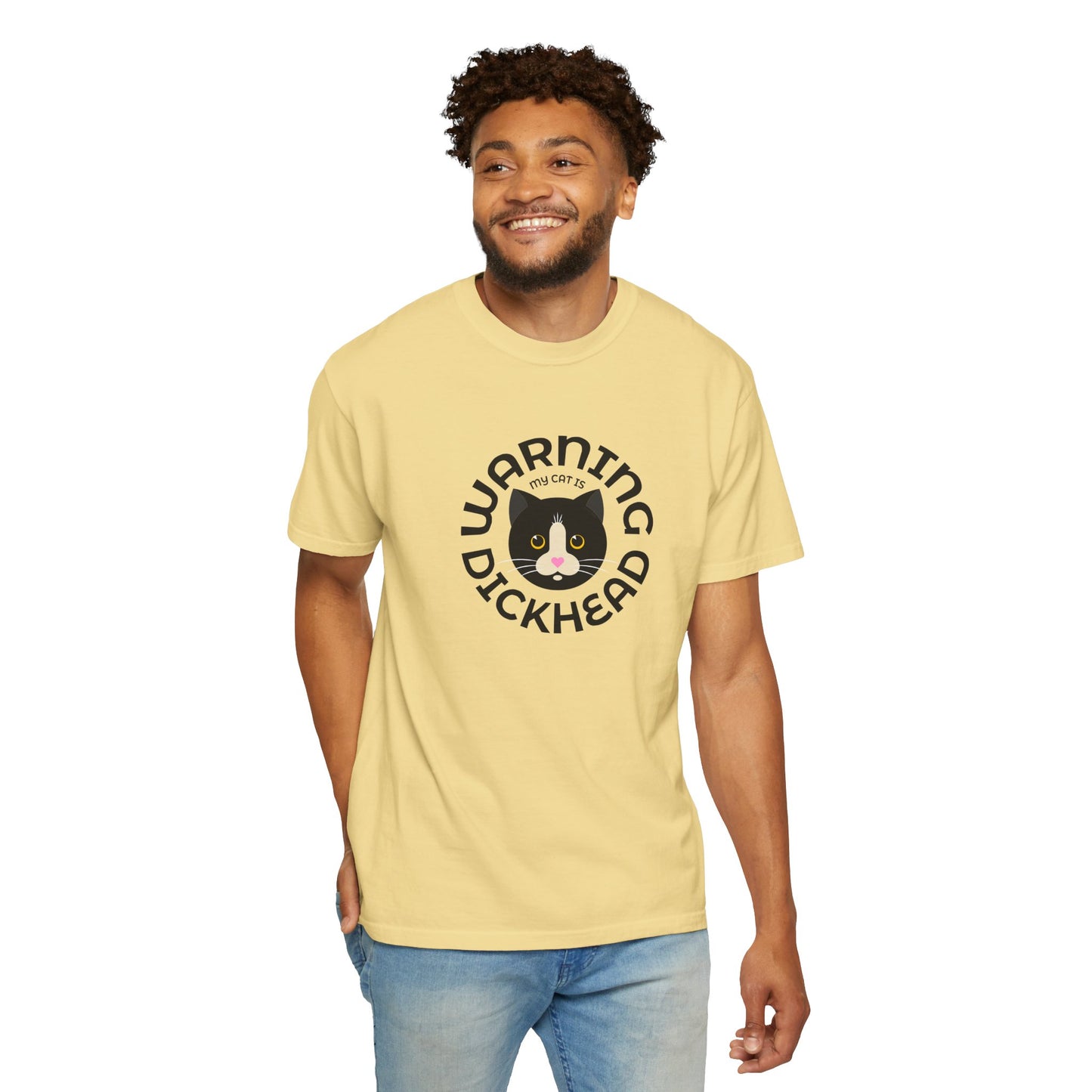 T-Shirt: My Cat Is a Dickhead – Add a Photo of Your Cat to Have it Printed on a Shirt.