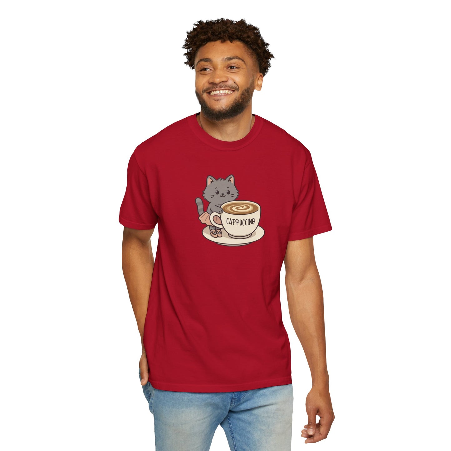 T-Shirt: Ballerina Meow Cappuccino – Cute Cat Ballet Coffee Lover Graphic Tee – Whimsical Unisex Shirt for Cozy Vibes & Caffeine Fans