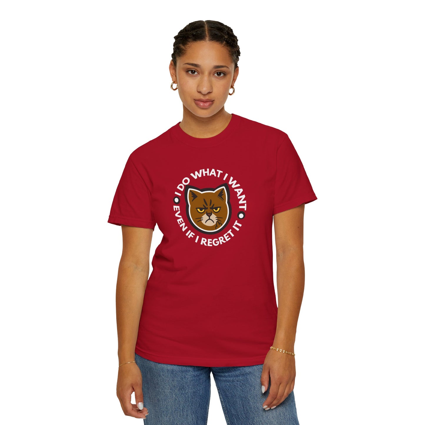 T-Shirt: I Do What I Want – Add a Photo of Your Cat to Have it Printed on a Shirt