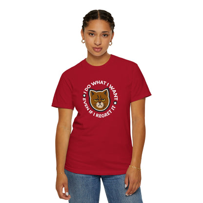 T-Shirt: I Do What I Want – Add a Photo of Your Cat to Have it Printed on a Shirt